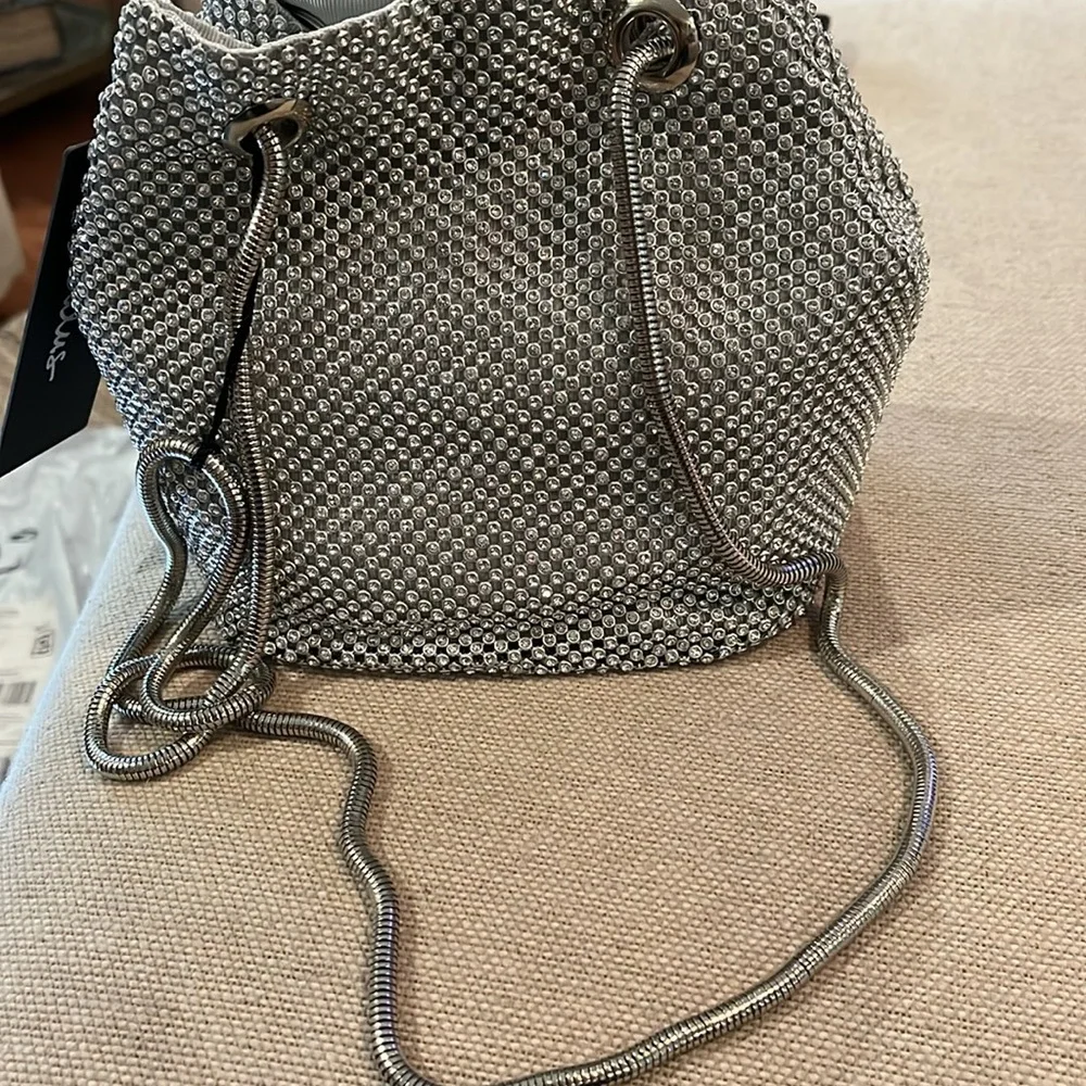 Idonia Silver Rhinestone Clutch/NWT
